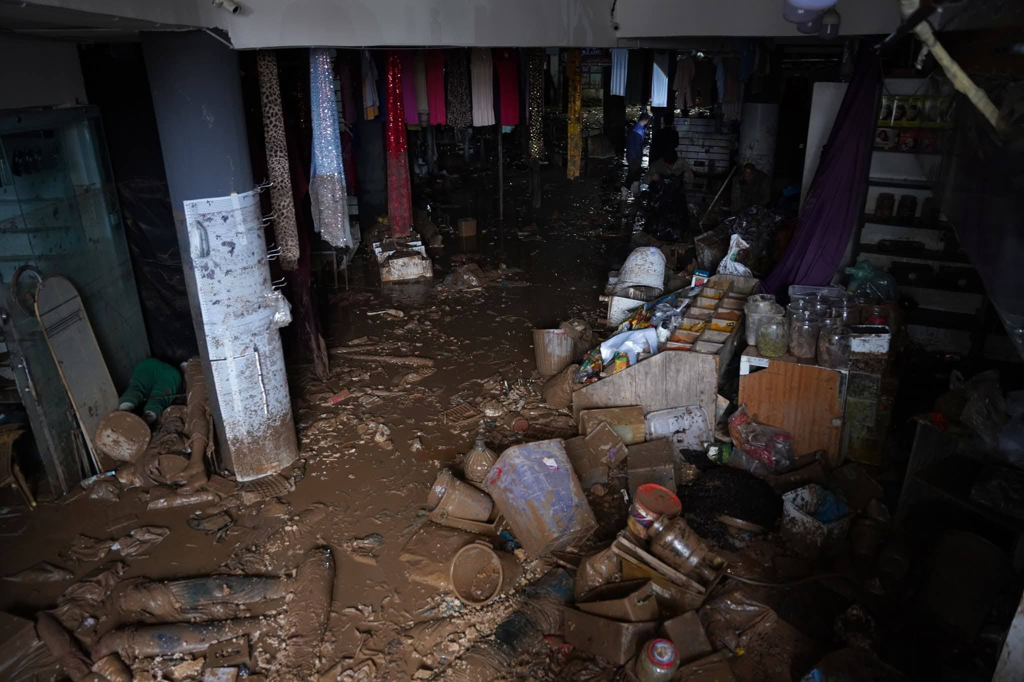 Flood conditions in affected areas